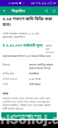 ৩.২৫ শতাংশ যায়গা বিক্রি করা হবে